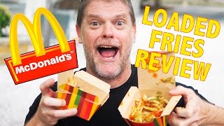 McDonalds LOADED FRIES FOOD REVIEW  FAST FOOD FRIDAY  Gregs Kitchen [upl. by Ameerahs]