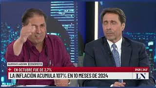 La inflación de octubre fue de 27 la más baja en 3 años el análisis de Gustavo Lazzari [upl. by Airlee]