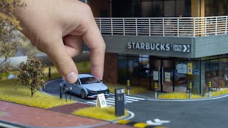 Making the MOST detailed Starbucks diorama EVER in 164 scale Part 2 [upl. by Long]