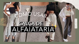 Como usar calça de alfaiataria do trabalho ao passeio ✨ Viihrocha [upl. by Juli381]