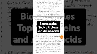 Amino acidsProteins BiomoleculesClass 12thCBSENEETJEE chemistry shorts viralshorts neet [upl. by Nette]