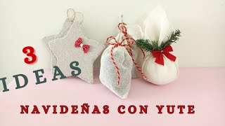 Ideas navideñas con yute Super fácil [upl. by Fairfield237]