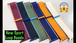 NEW Apple Watch Sport Loop Bands Review  Fall 2020  BEST COLORS ON SPORT LOOP LINE TO DATE [upl. by Jaquiss]