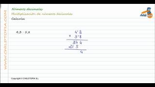 Números Decimales Multiplicación 1º de ESO [upl. by Demona404]