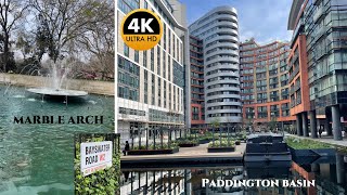 Let’s walk PADDINGTON TO HYDE PARK Victoria Gate via MARBLE ARCH walkwithro [upl. by Barr25]