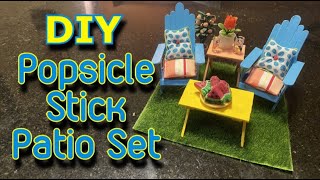 DIY Popsicle Stick Patio Set [upl. by Mialliw854]