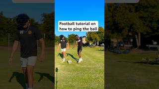 Football tutorial on how to ping the ball soccer training shorts tips fyp football college [upl. by Raviv]