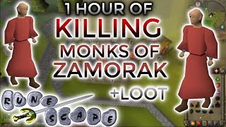 OSRS Killing Monks of Zamorak in F2P  50k gphour [upl. by Eenaffit]