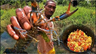 HUNTING CRAYFISH TO MIX WITH THE NATIONAL DISH BEST DISH TO EATCCC [upl. by Nojel]