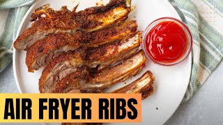 Pork Ribs in an Air Fryer  Air Fryer Recipes  Easy Pork Ribs Recipe  How to Cook Pork Ribs [upl. by Rothstein]