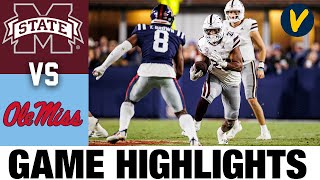 Mississippi State vs 20 Ole Miss  2022 College Football Highlights [upl. by Elleinnod]