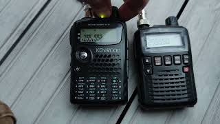 Icom R6 vs Kenwood TH F7E  SATCOM pirates RX comparison [upl. by Jaqitsch435]