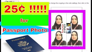 DIY Passport Photo 25 Cents صورة الجواز الأمريكي ب25 سنت فقظ [upl. by Akkina396]