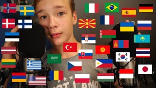 ASMR Whispering YOUR Favorite Trigger Words In 35 Different languages 🌍 [upl. by Nolyag]