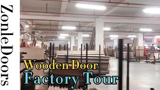 ZonleDoors MDF HDF Wooden Door Factory Tour [upl. by Amoakuh]