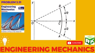 Engineering Mechanics Problem 331 Timoshenko Centroid Center of Gravity circular arc [upl. by Aurea]