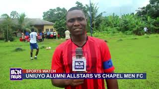 THE UNIUYO ALUMNI ALL STARS PLAYED A FRIENDLY WITH THE CHAPEL MEN FC UNIUYO WON 32 [upl. by Agueda592]