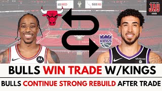 Bulls TRADE RECAP wDEMAR DEROZAN TO KINGS for Picks Chris Duarte and Cash [upl. by Lundt]