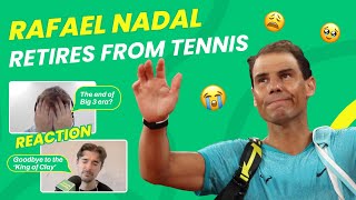 Rafael Nadal retires from tennis 😢  REACTION [upl. by Ennayoj]