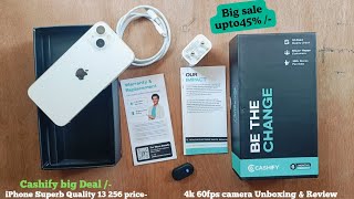 Cashify iPhone 13 256Gb Superb quality Unboxing And Review Camera Battery performance [upl. by Thirzi399]