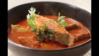 Indian Fish Curry  Sanjeev Kapoor Khazana [upl. by Annoynek874]