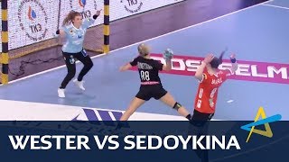 Wester and Sedoykinas save clear chances  Round 6  Womens EHF Champions League 201819 [upl. by Zephaniah811]