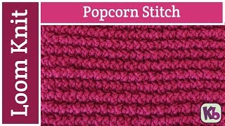 Popcorn Stitch on the loom [upl. by Ilrahc]