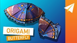 Origami Butterfly That Flies — Learn How to Fold Monarch [upl. by Aramen]