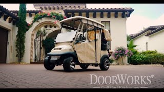 Golf Cart Covers by DoorWorks  TrackStyle Sunbrella Features and Benefits [upl. by Eintirb]