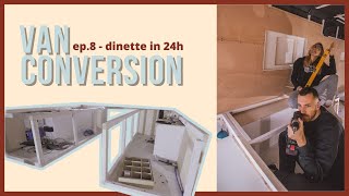 VAN CONVERSION Ep 8  Struttura DINETTE fai da te in 24 ORE Timelapse [upl. by Enyak768]