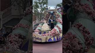 Magic Kingdom Festival of Fantasy Beauty and the Beast beautyandthebeast cinderella parade [upl. by Agn94]