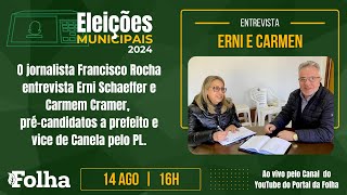 Eleições 2024 Entrevista com Erni e Carmen [upl. by Olshausen]