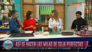 Milanesas de soja rellenas sin lácteos en Cocineros Argentinos [upl. by Arimlede905]