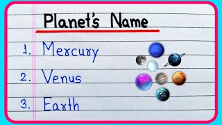 Planets name  Planets name in English  Solar system planets name in English  8 Planets name [upl. by Hamish]