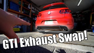 Putting a GTI exhaust on my Non GTI TDI MK6 [upl. by Onez]