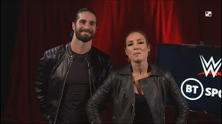 BECKY LYNCH amp SETH ROLLINS  BT SPORT [upl. by Akiria]