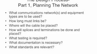 FOA Lecture 9 Fiber Optic Network Design Part 1 [upl. by Anyal]