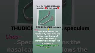 Pic of the THUDICHUM NASAL speculum amptheir uses bscnursing medicaldevice hospital medicalstudent [upl. by Enellij110]