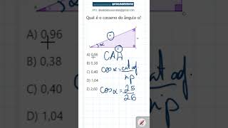 QUAL É O COSSENO DE ALFA concursos math exatas [upl. by Herriott15]