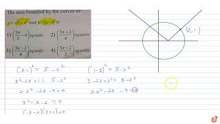 Area bounded by the curve y  sqrt5x2 and y  x1 is [upl. by Mis]