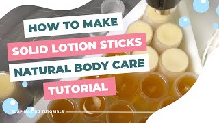 How to Make a Solid Lotion Stick 🐝 Moisturizing Beeswax Lotion Stick Recipe [upl. by Dej]