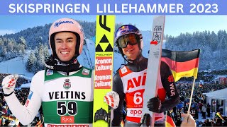 Skispringen Weltcup  Lillehammer NOR  2 Durchgang  2023 [upl. by Witcher]