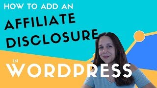 How to Add an Affiliate Disclosure to the Top of a Blog Post in Wordpress [upl. by Mulcahy578]