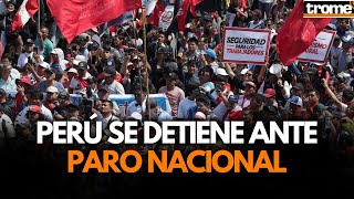 LIMA y CALLAO se detiene ante PARO NACIONAL de TRANSPORTISTAS y COMERCIANTES  Trome [upl. by Ahsiekit]