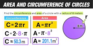 How to Find Area and Circumference of a Circle [upl. by Inga]