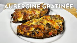 AUBERGINES FARCIES GRATINÉES AU FOUR🍆  La recette la plus fondante de lété [upl. by Vanhomrigh]