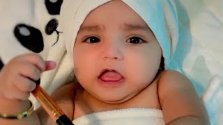 Chikki dont like Silicon Teether  HOW TO USE BABY MOUTH TEETHER AkwinderKaur [upl. by Urbai]