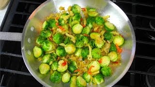 The Best Brussel Sprouts Recipe Ever  A Caribbean Twist [upl. by Amathist416]