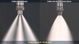 FloMax® Nozzle Comparison Standard vs AntiBearding from Spraying Systems Co [upl. by Loring]