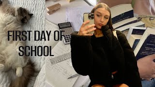 back to school againFIRST DAY OF SCHOOL VLOG [upl. by Nafri]